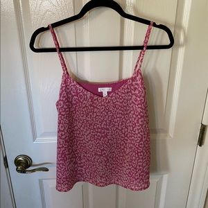 Pink Cheetah Print Tank/Blouse | Size Medium